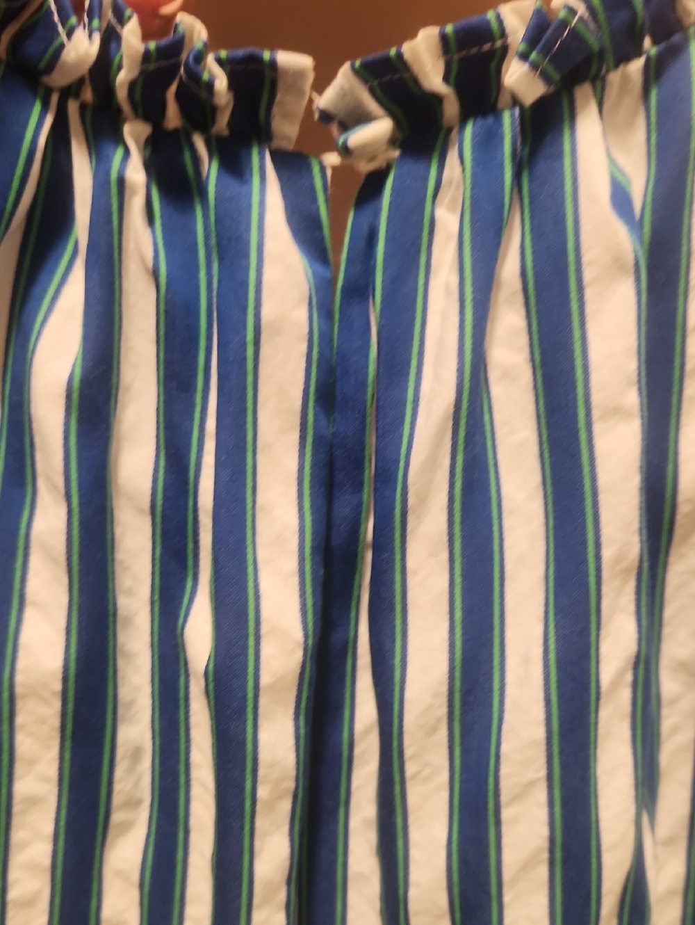 J. Crew Blue Green and White Striped Tiered Ruffle Dress - Picture 10 of 11